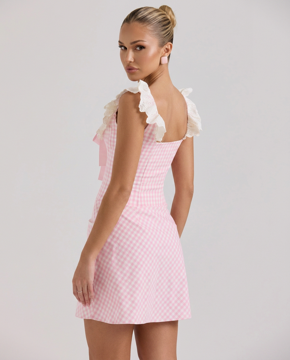 Velma | Ruffle Neck Mini Dress