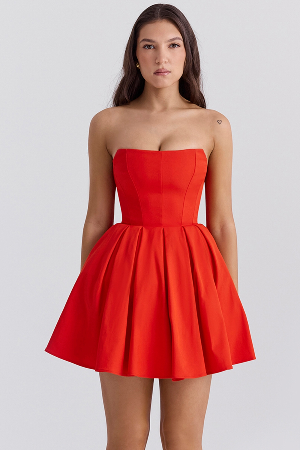Lora | Strapless Mini Dress with Detachable Bow Detail
