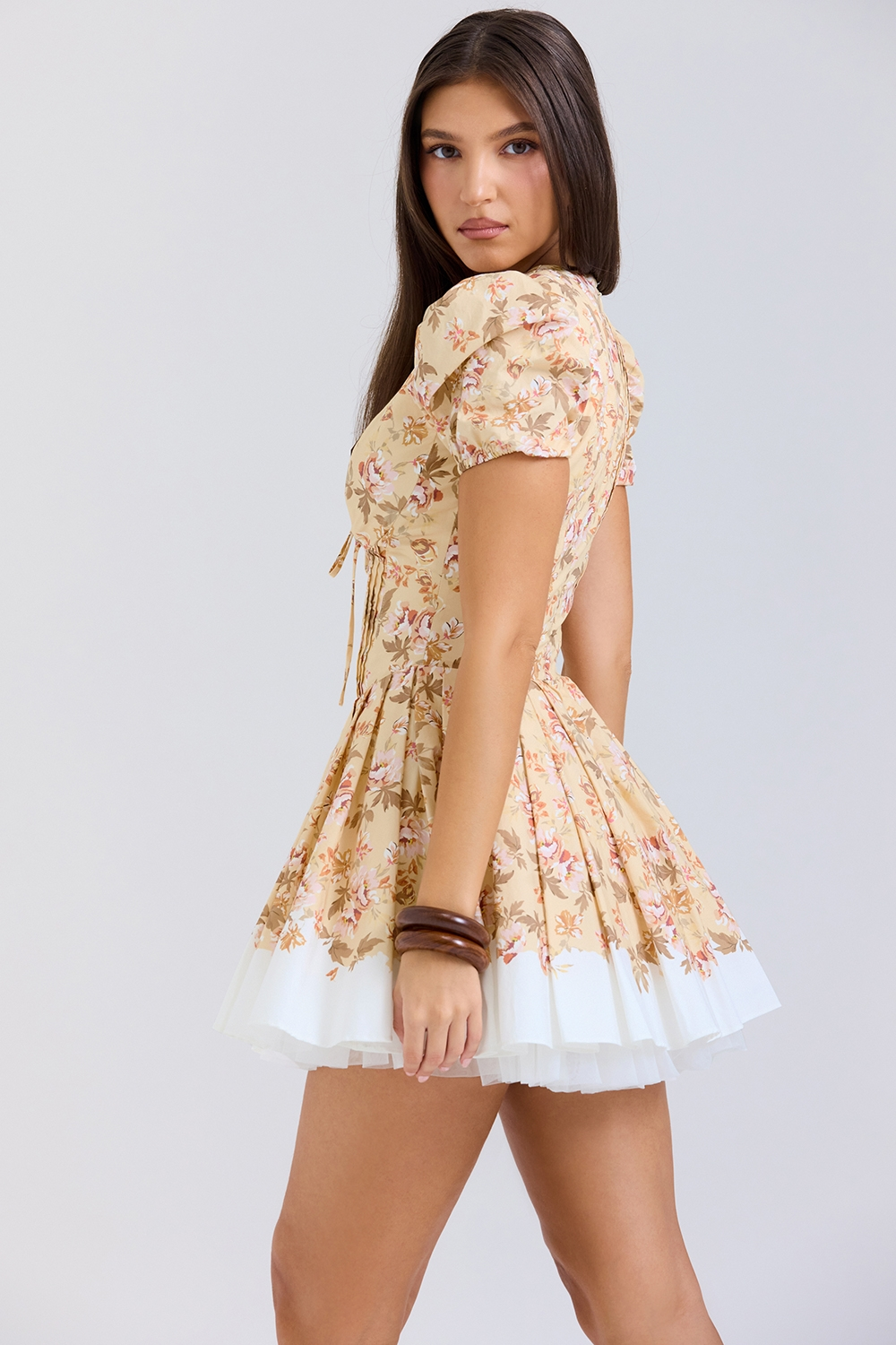 Sasha | Mini Dress with Pleated Cotton Finish