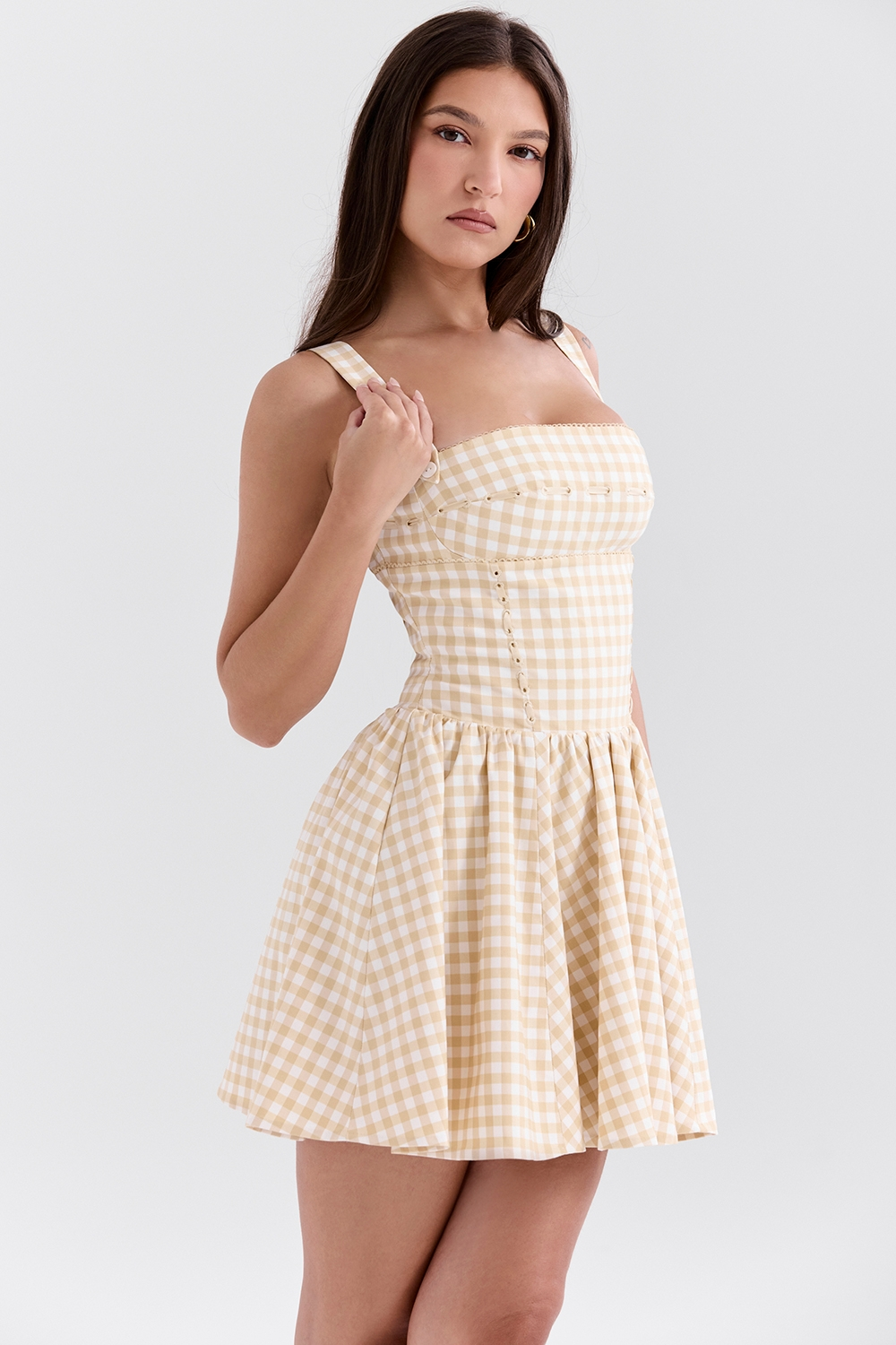 Queen | Mini Dress with Check Pattern