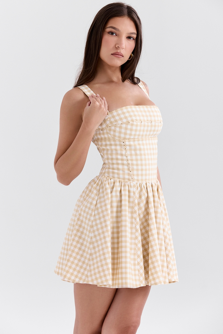 Queen | Mini Dress with Check Pattern