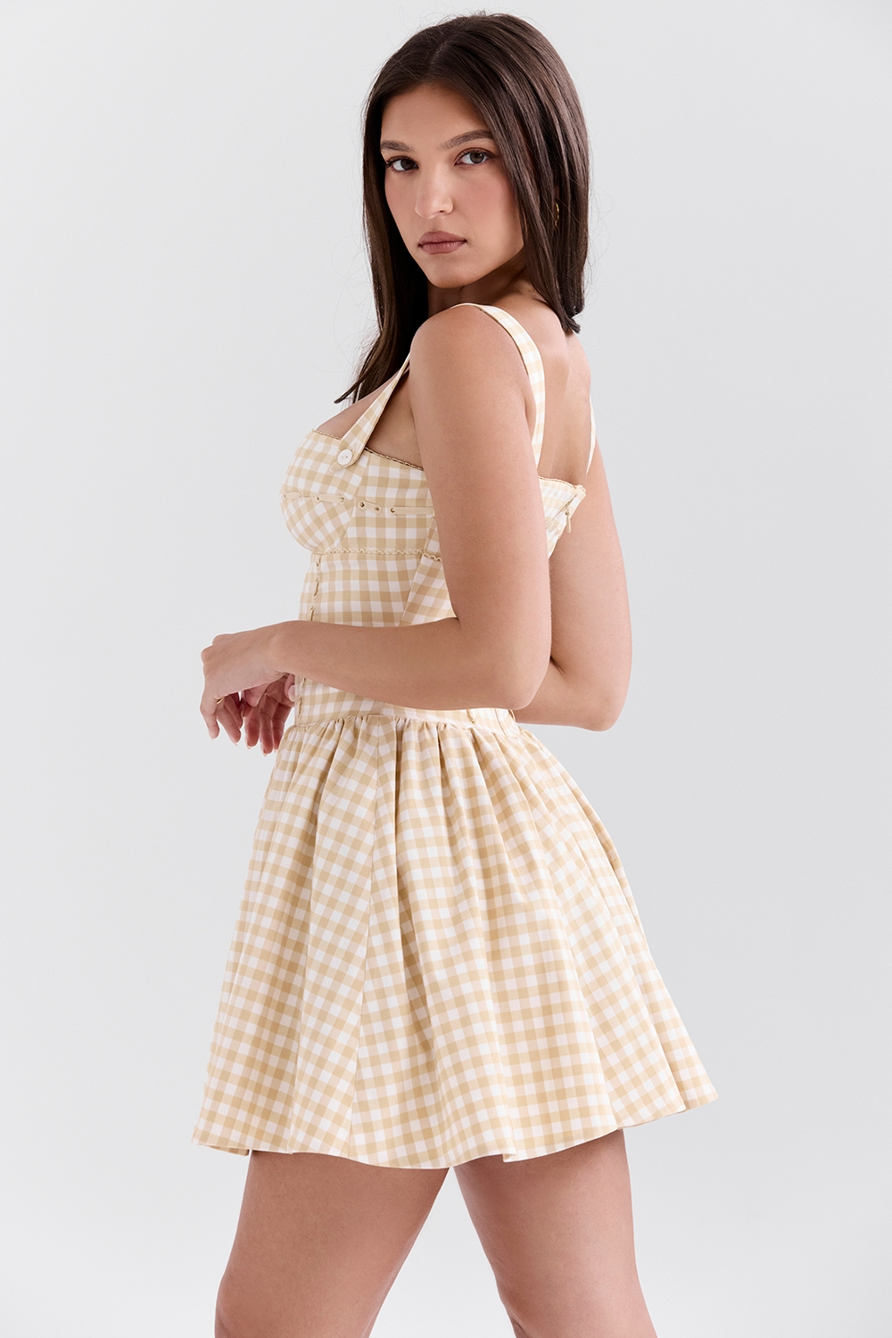 Queen | Mini Dress with Check Pattern