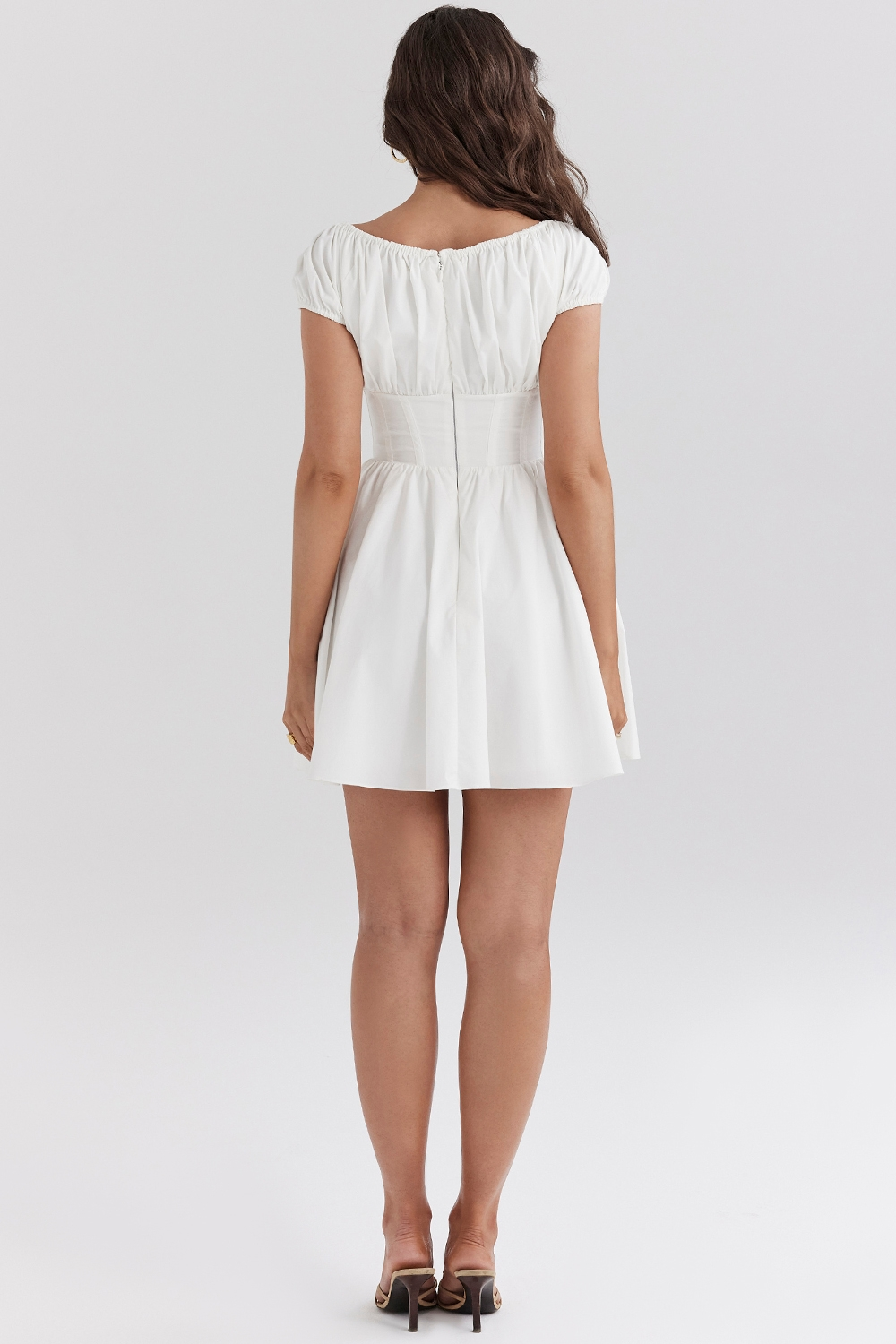 Ursula | Gathered Cotton Mini Dress