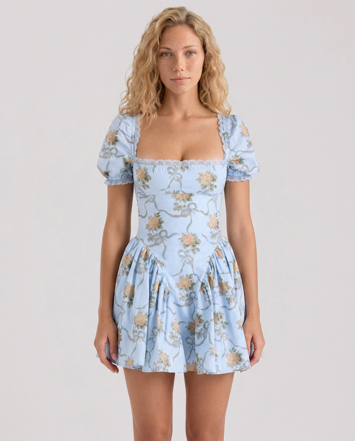 Melisa | Print Cotton Mini Dress