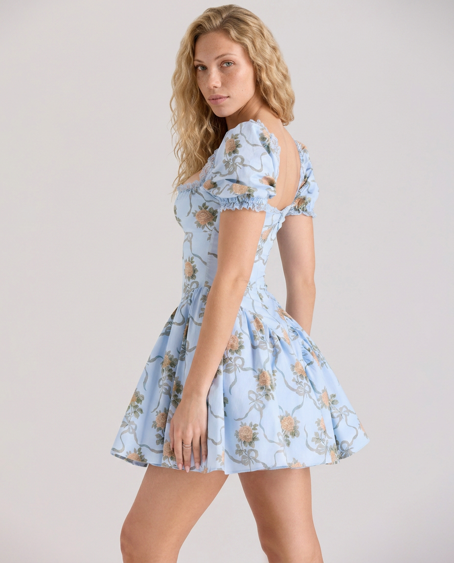 Melisa | Print Cotton Mini Dress