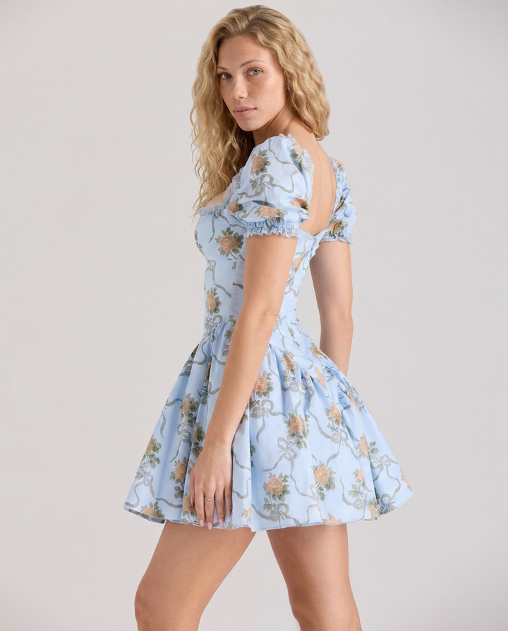 Melisa | Print Cotton Mini Dress