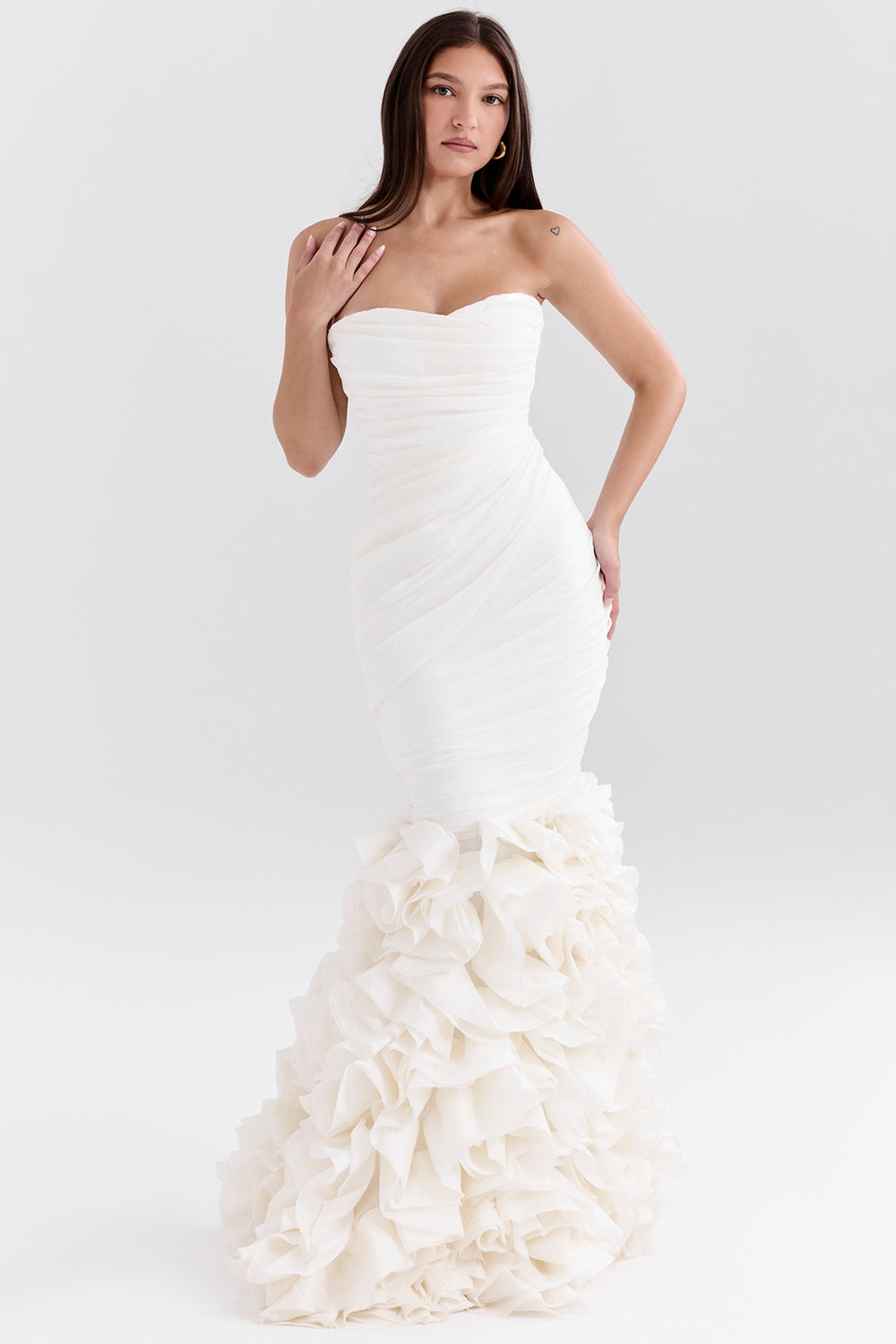 Faith | Strapless Bridal Gown with Ruffle Hem