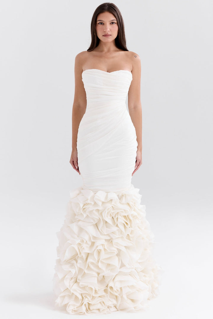 Faith | Strapless Bridal Gown with Ruffle Hem