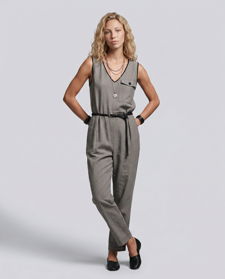 Araceli | V-Neck Sleeveless Jumpsuit