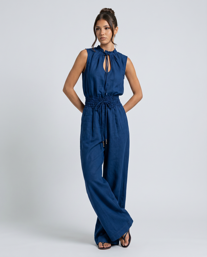 Karina | Sleeveless Drawstring Jumpsuit