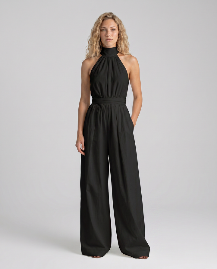 Alma | Halter-Neck Wide-Leg Jumpsuit