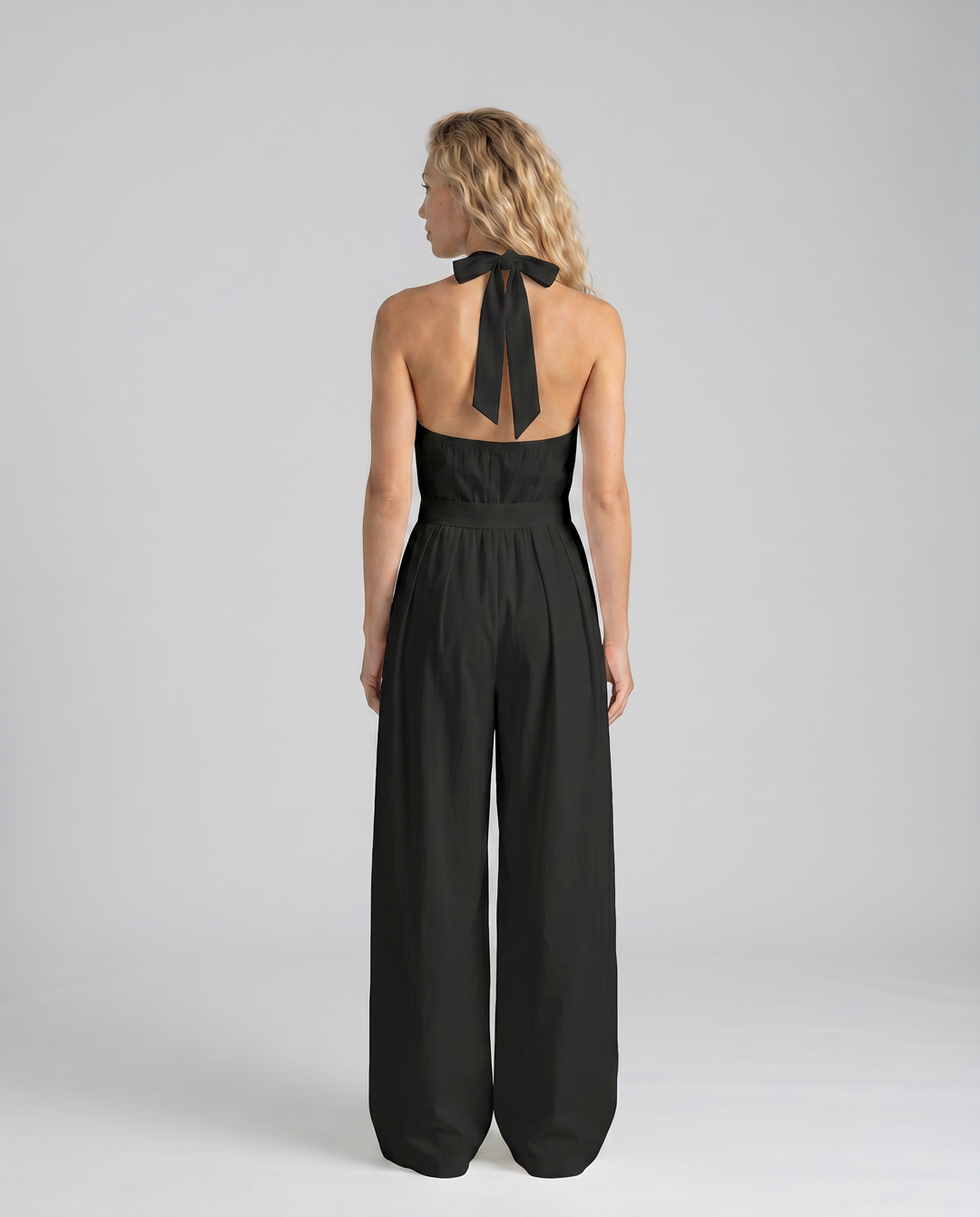 Alma | Halter-Neck Wide-Leg Jumpsuit