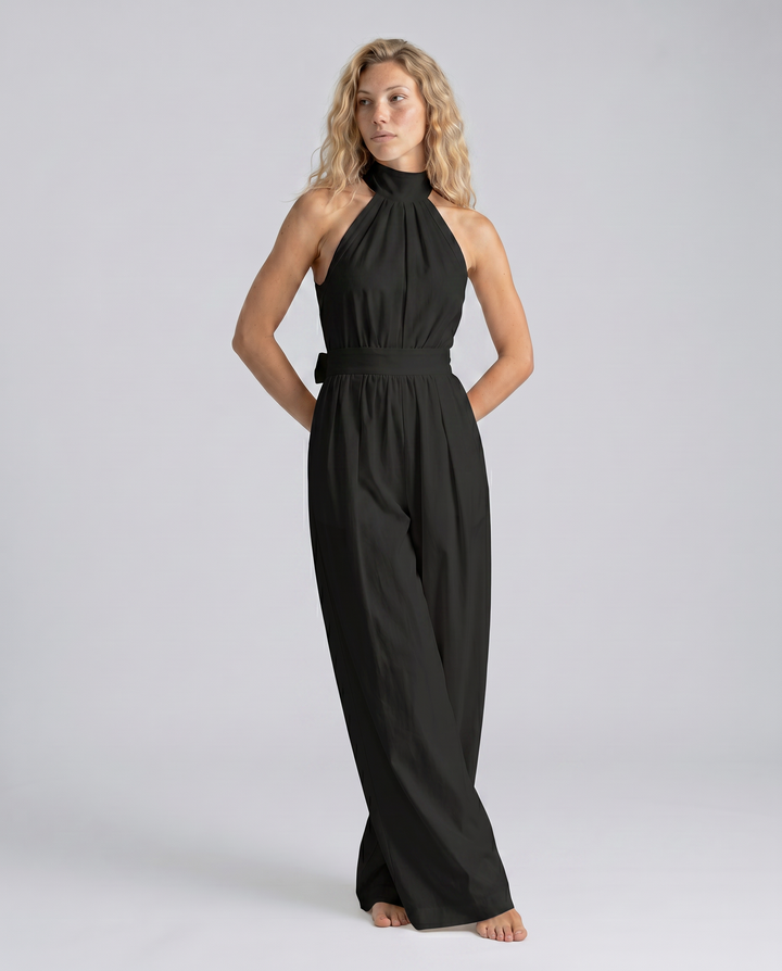Alma | Halter-Neck Wide-Leg Jumpsuit