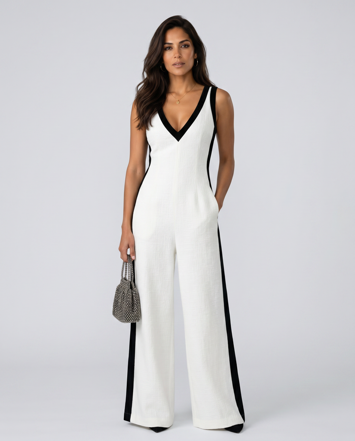 Michael | Colour Block Wide-Leg Jumpsuit
