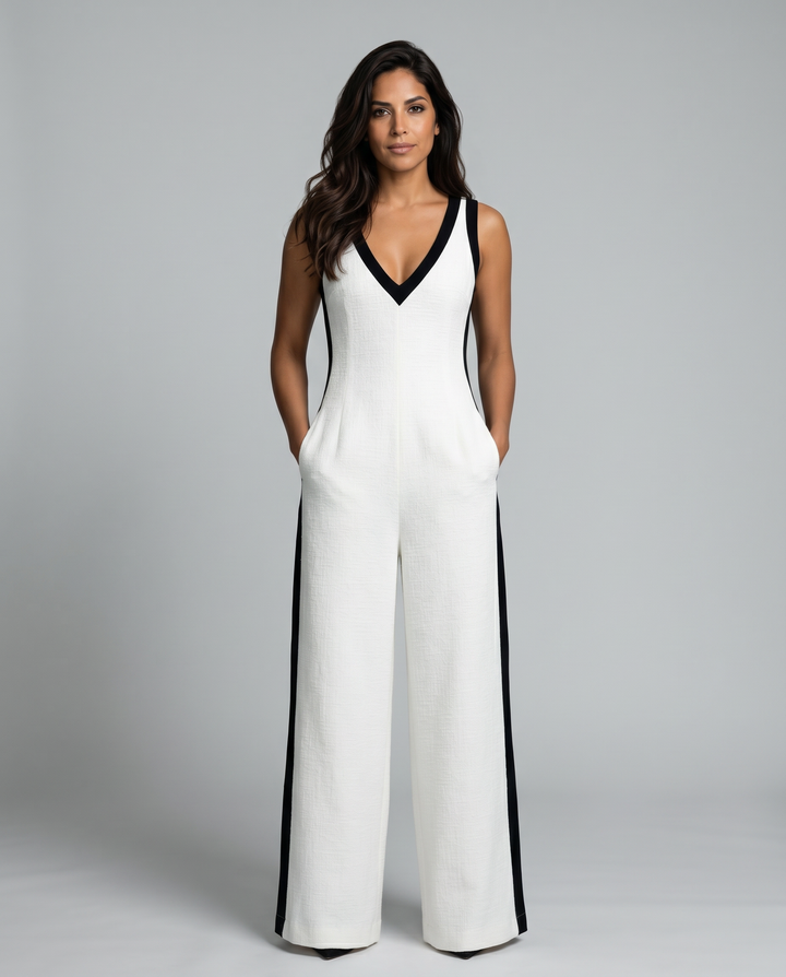 Michael | Colour Block Wide-Leg Jumpsuit