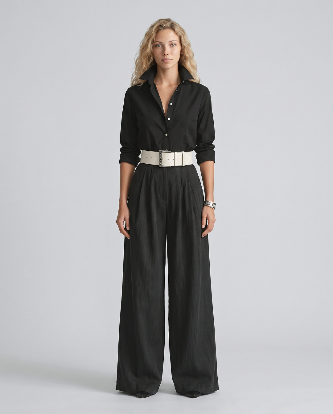 Leah | Belted Wide-Leg Jumpsuit