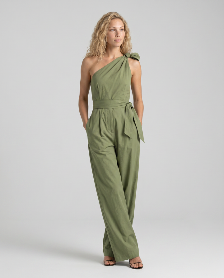 Leslie | One-Shoulder Wide-Leg Jumpsuit