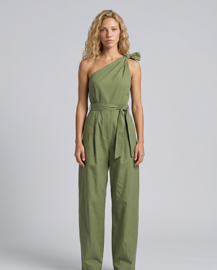 Leslie | One-Shoulder Wide-Leg Jumpsuit