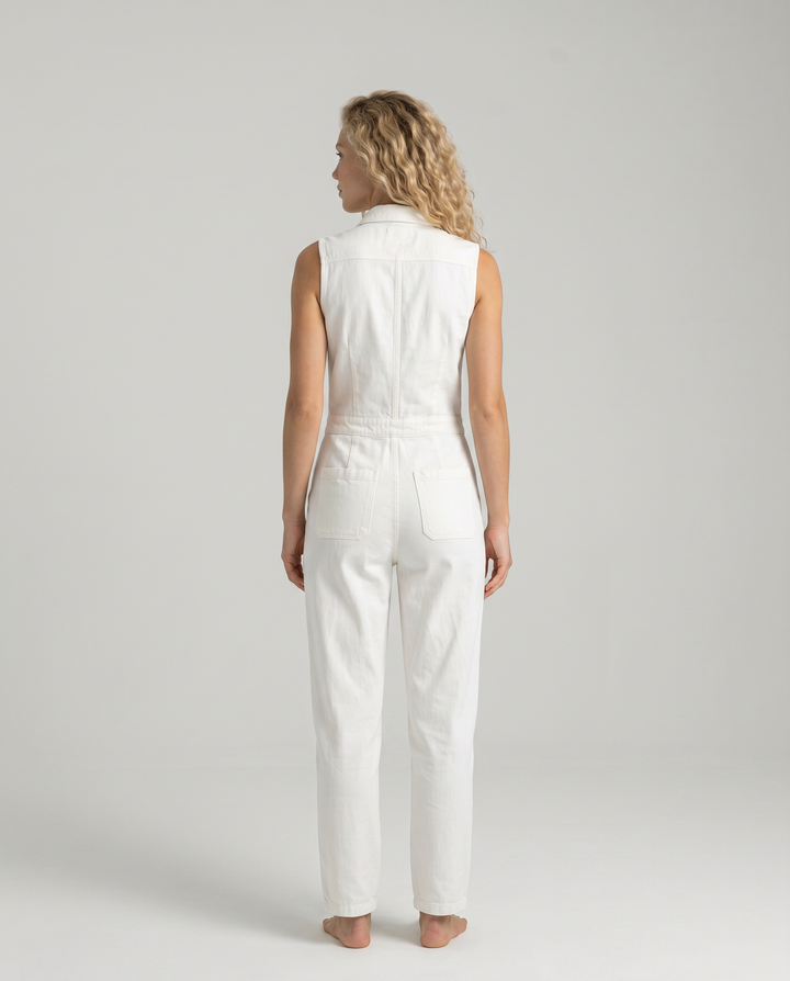 Fran | Sleeveless Single-Breasted Jumpsuit