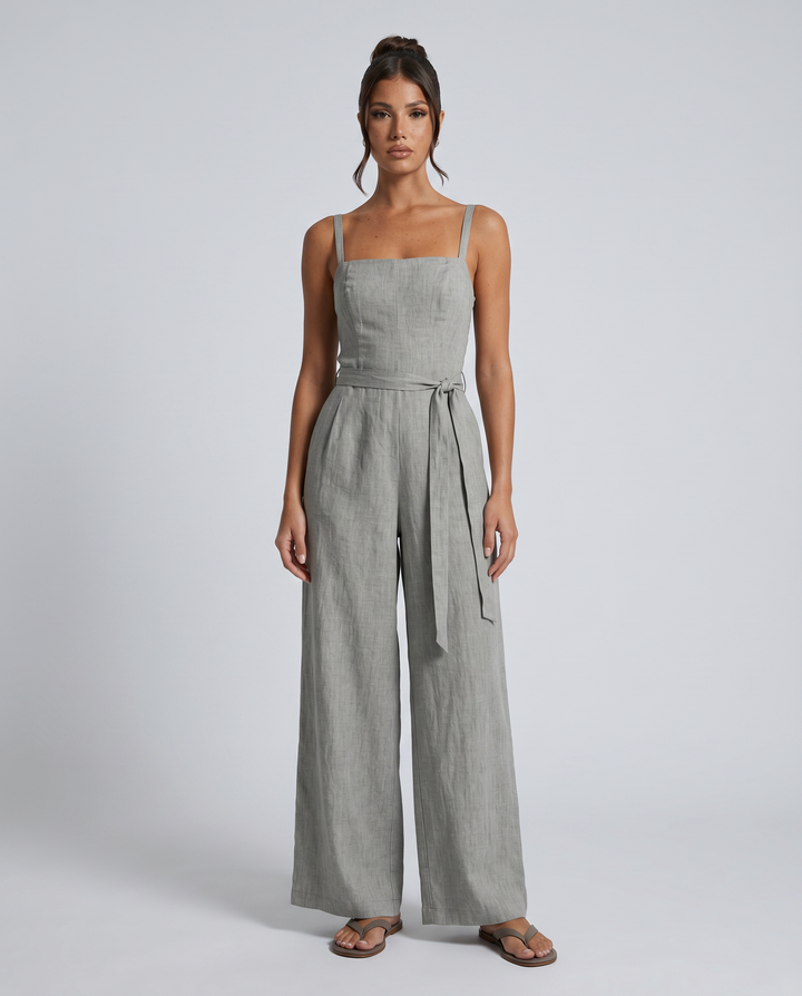 Traci | Wide-Leg Jumpsuit with Tie Waist