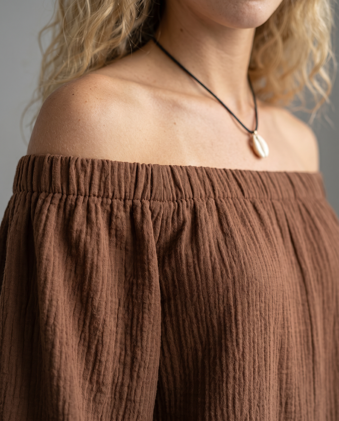 Shawna | Off-Shoulder Linen-Blend Relaxed Jumpsuit