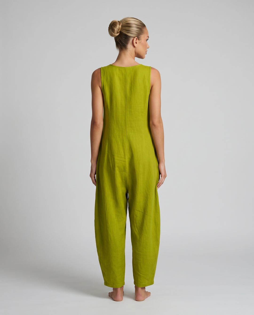 Nita | Sleeveless Linen-Blend Relaxed Jumpsuit