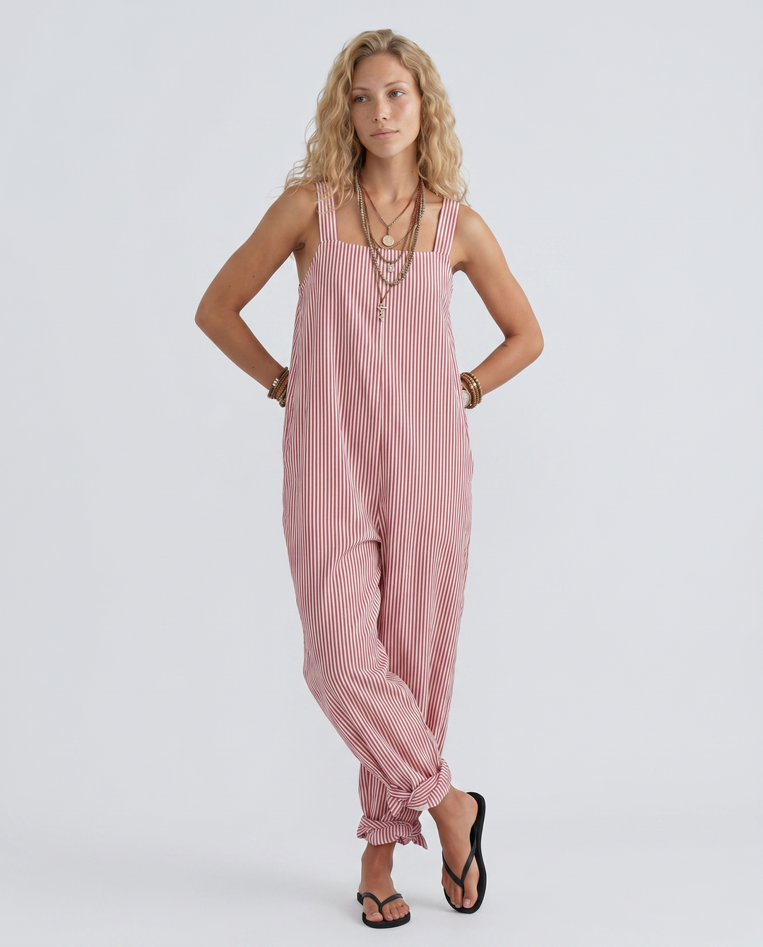 Marlowe | Striped Sleeveless Jumpsuit with Relaxed Fit