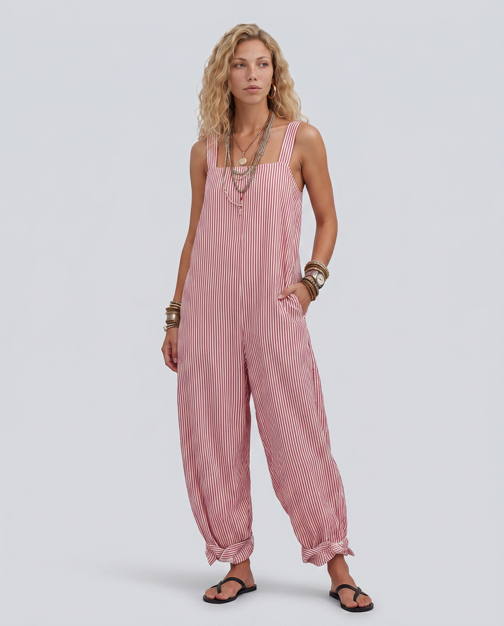 Marlowe | Striped Sleeveless Jumpsuit with Relaxed Fit