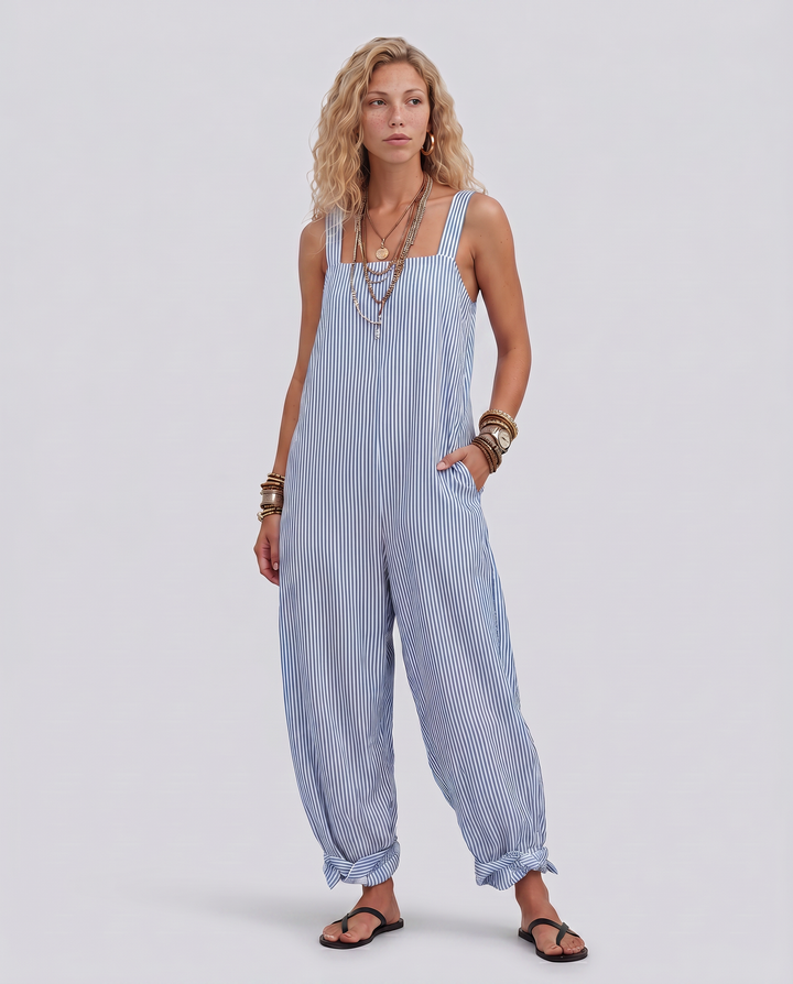 Marlowe | Striped Sleeveless Jumpsuit with Relaxed Fit