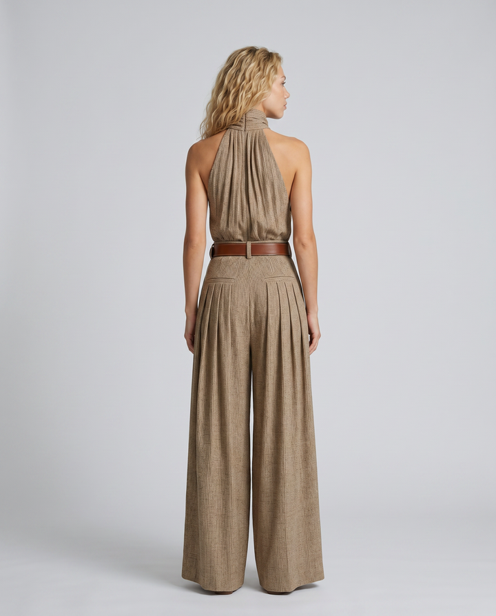Kelsey | Halter Neck Wide-Leg Jumpsuit