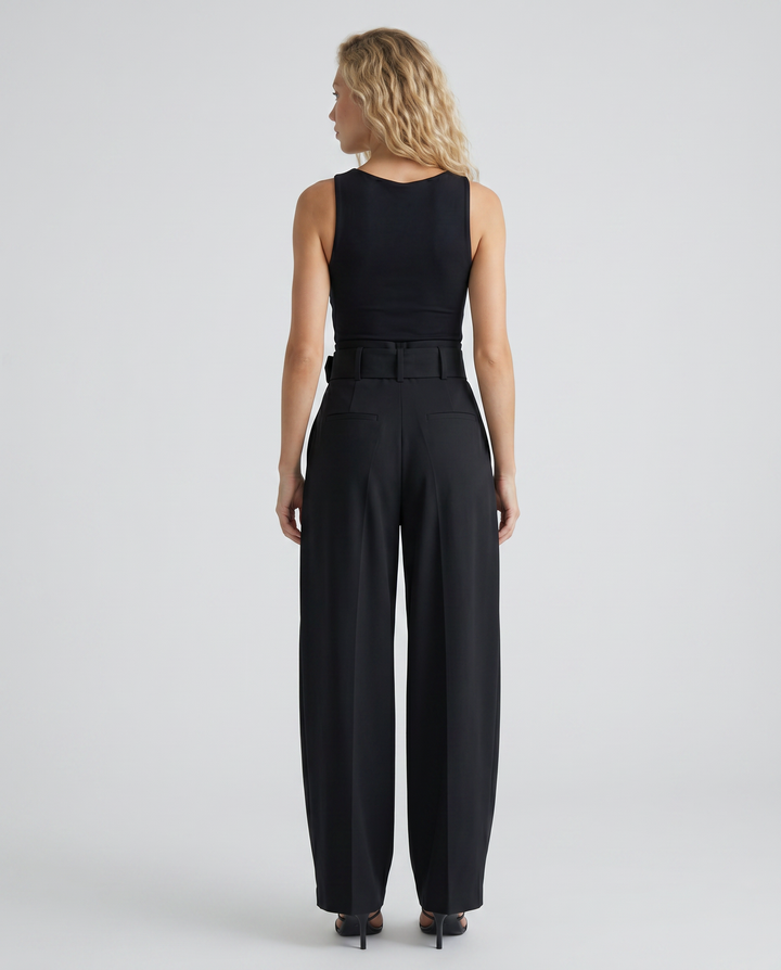 Letha | Draped Wide-Leg Trousers