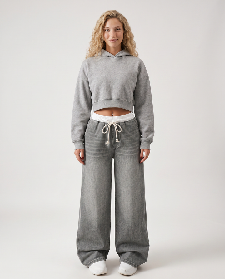 Diane | Wide-Leg Jeans with Drawstring Waist
