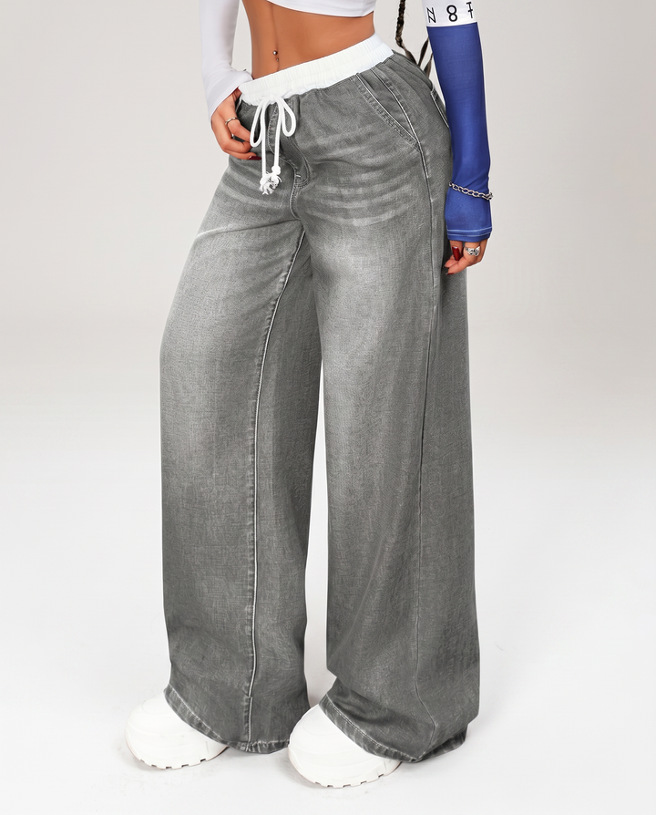 Diane | Wide-Leg Jeans with Drawstring Waist