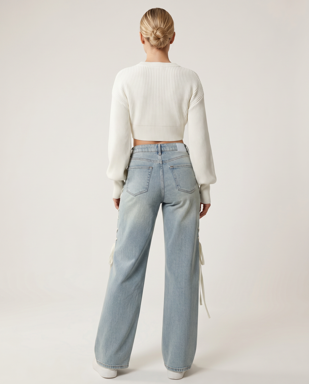 Ana | Wide-Leg Jeans with Side Lacing