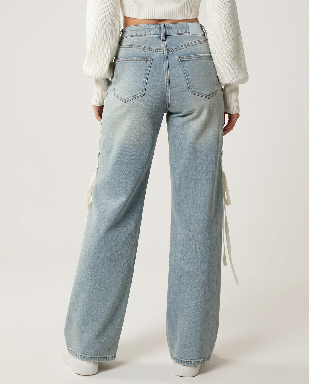 Ana | Wide-Leg Jeans with Side Lacing
