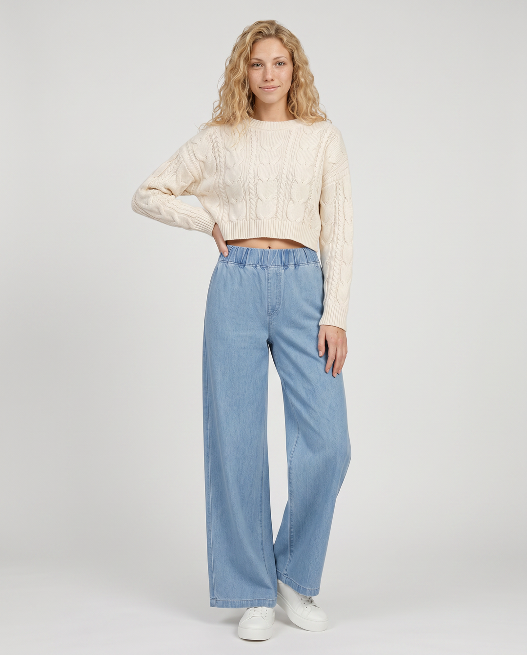 Dina | Wide-Leg Jeans with Elastic Waist