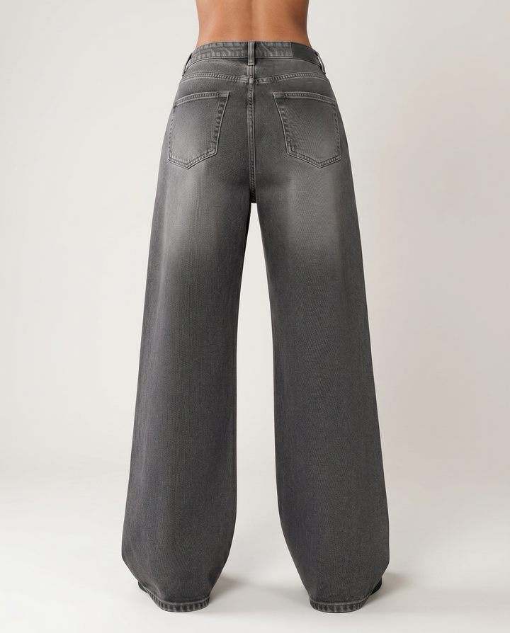 Tricia | Wide-Leg Jeans with Distressed Detail