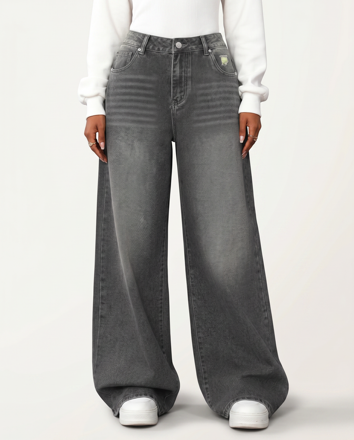 Tricia | Wide-Leg Jeans with Distressed Detail