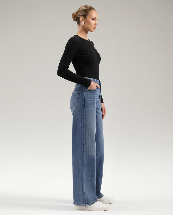 Celia | Wide-Leg Jeans with Belt Loops