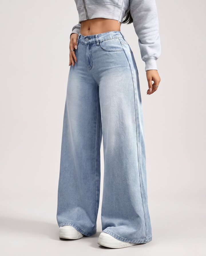 Nellie | Wide-Leg Jeans with Front Pockets