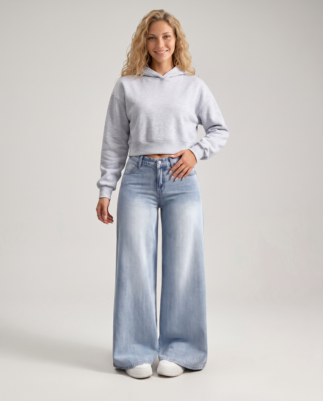 Nellie | Wide-Leg Jeans with Front Pockets