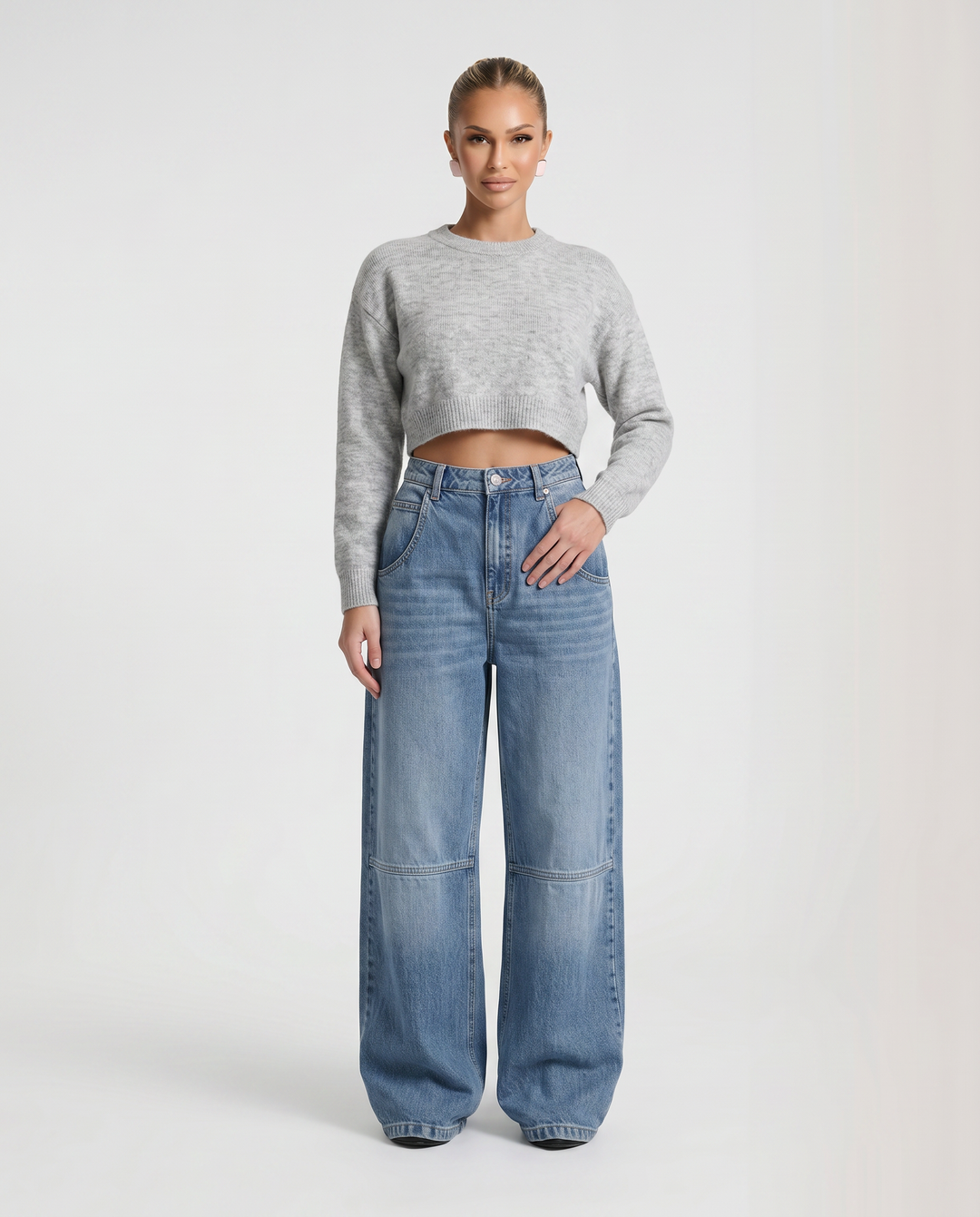Esther | Wide-Leg Jeans with Curved Front Pockets