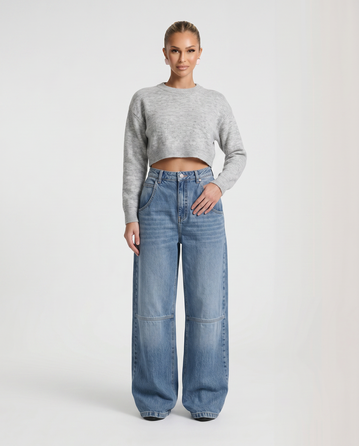 Esther | Wide-Leg Jeans with Curved Front Pockets