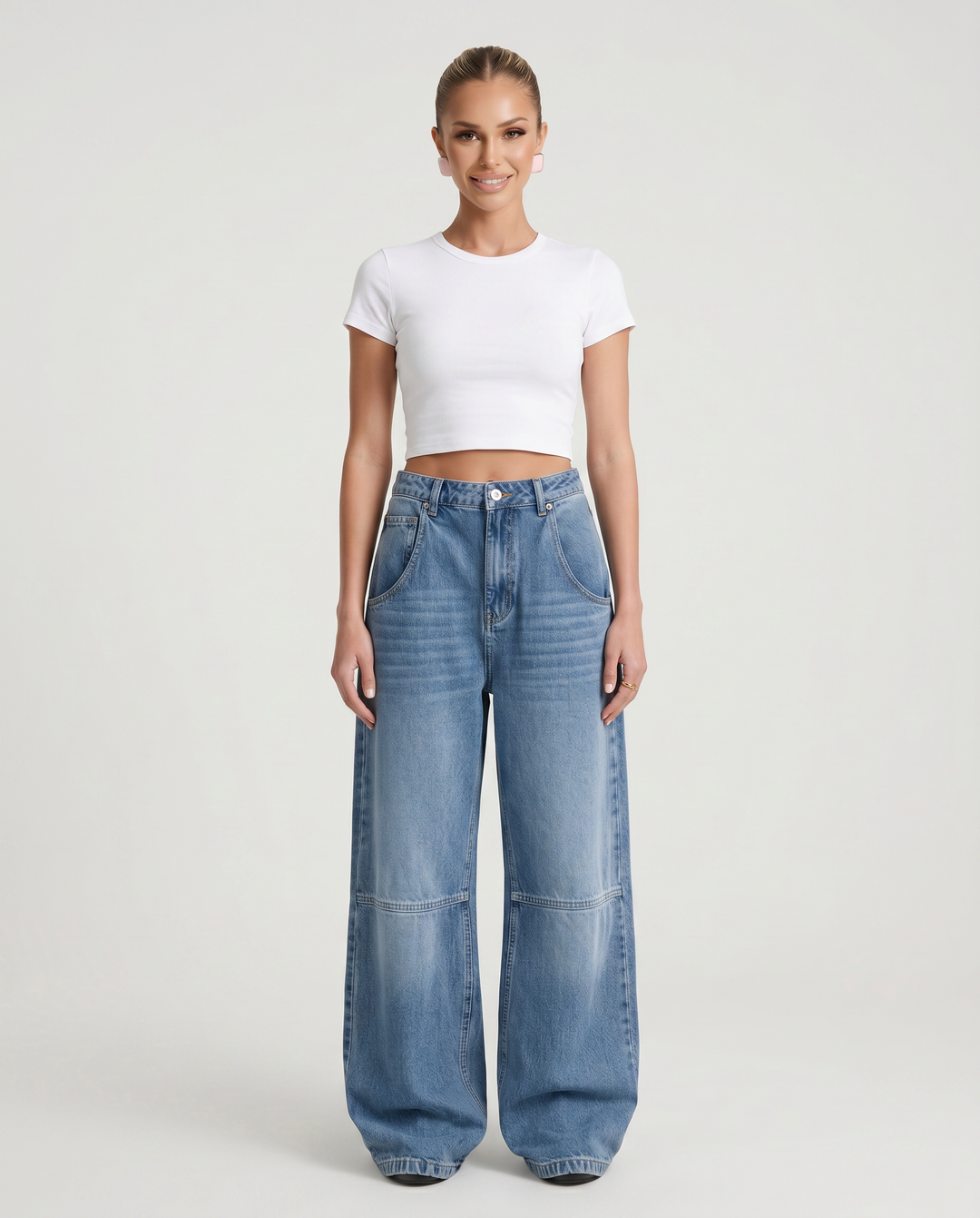 Esther | Wide-Leg Jeans with Curved Front Pockets