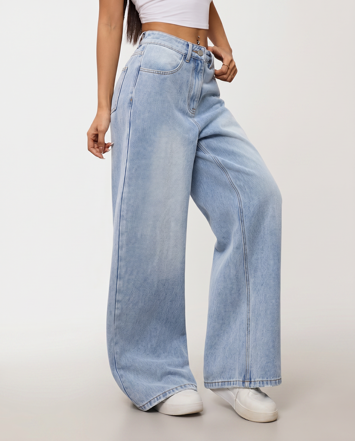Luz | Wide-Leg Jeans with Front Pockets