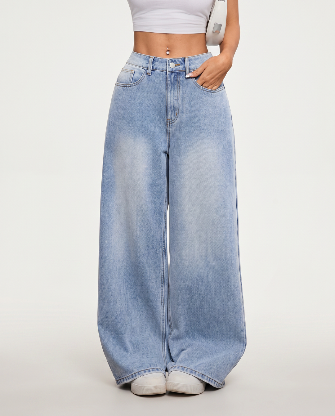 Luz | Wide-Leg Jeans with Front Pockets