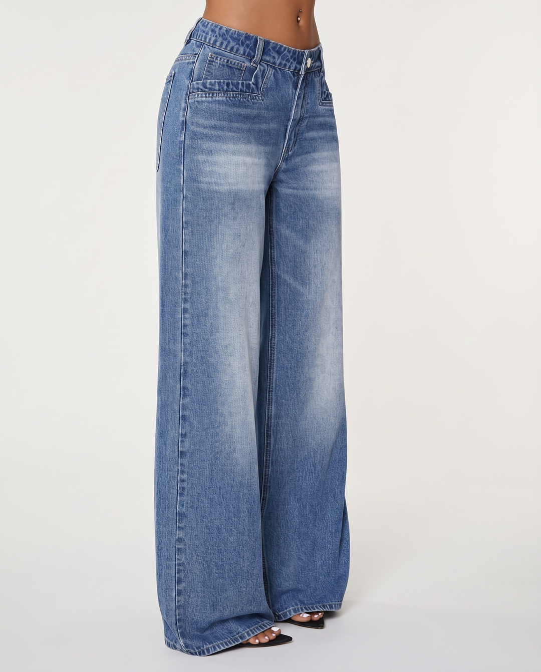 Gail | Wide-Leg Jeans with Front Pockets