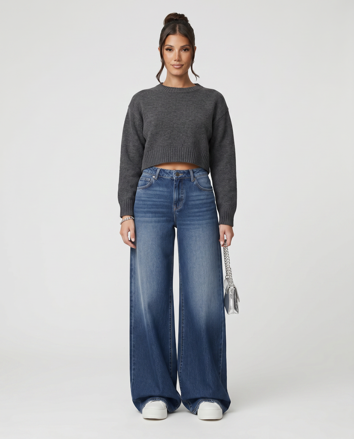 Jewell | Wide-Leg Jeans with Front Pockets