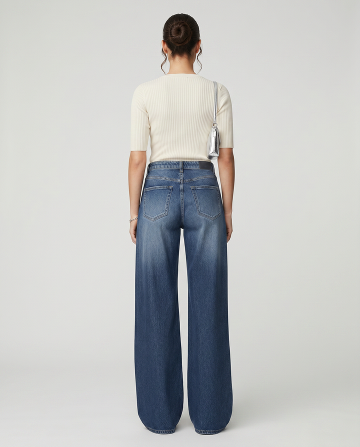 Jewell | Wide-Leg Jeans with Front Pockets