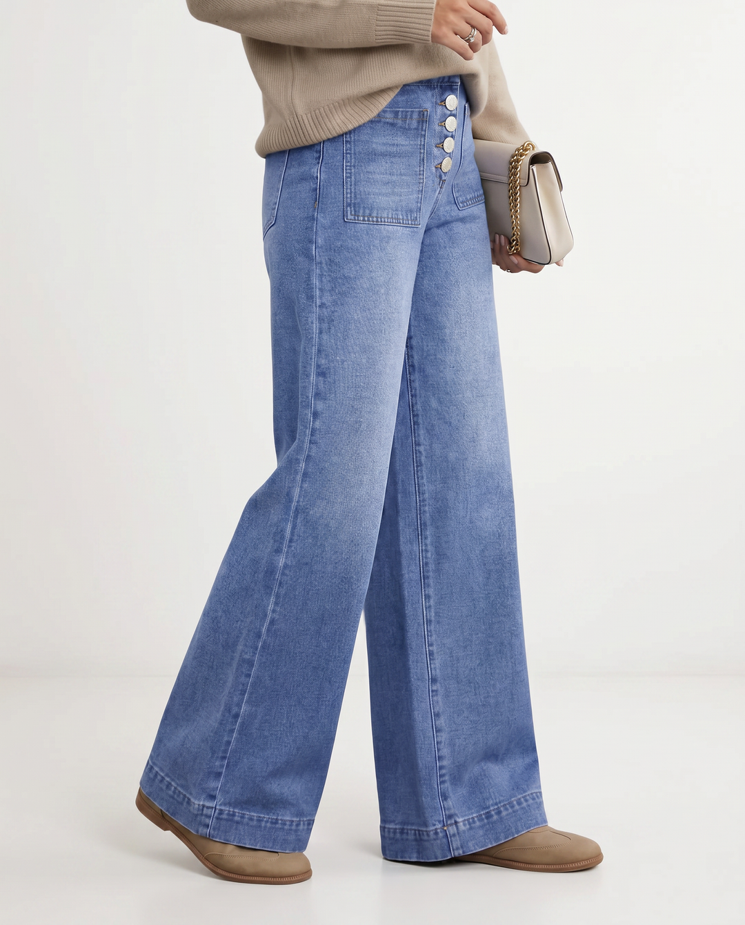 Marisol | Wide-Leg Jeans with Button Front